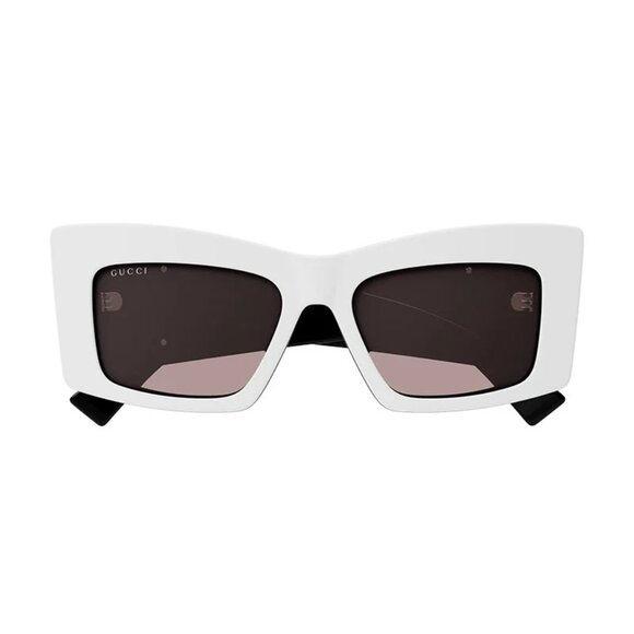 NEW GUCCI SUNGLASSES WHITE BLACK WOMEN EYEWEAR GUCCI GG1842S 006 - Picture 2 of 3